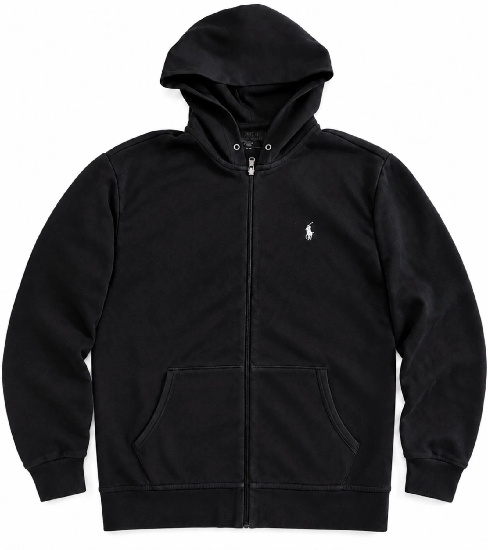 ★Colete com capuz Polo Ralph Lauren zipado preto/S/auténtico – photo 2